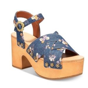 NWT COACH Nessa Clog Platform Heels